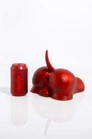 A product photo of a canine fleshlght taken from a back angle.