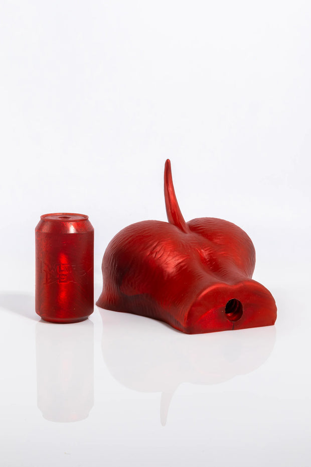 A product photo of a canine fleshlight taken from a front angle. 