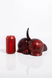 A product photo of Naberus the dog fleshlight taken from an angle. 