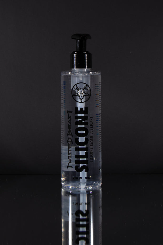A photo of a 250ml bottle of Perfect Glide Silicone Lube.